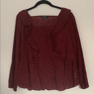 Madewell eyelet top